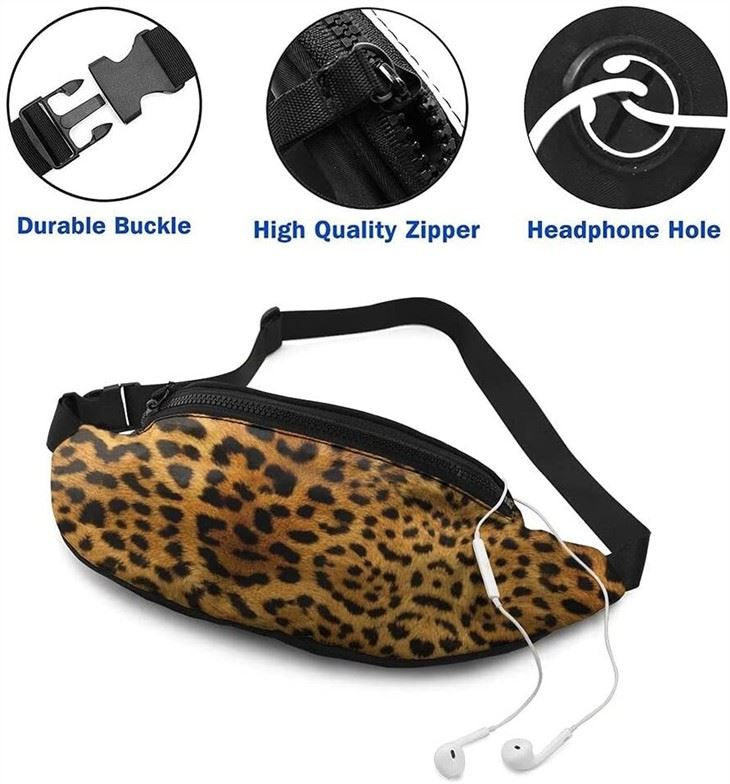Leopard Print Waist Bag Suitable For Travel